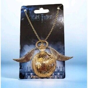 Harry Potter Golden Snitch Watch Necklace Quidditch  Clock Pendant New